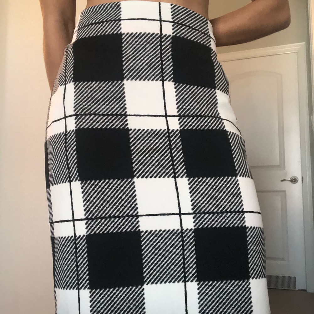 Checkered Black and White Skirt